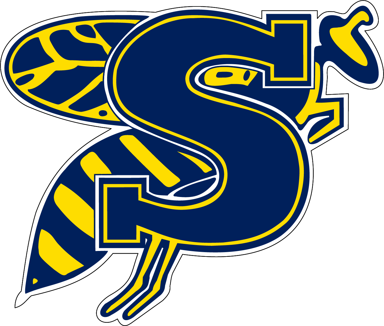 Blue and Gold Yellow Jacket Logo